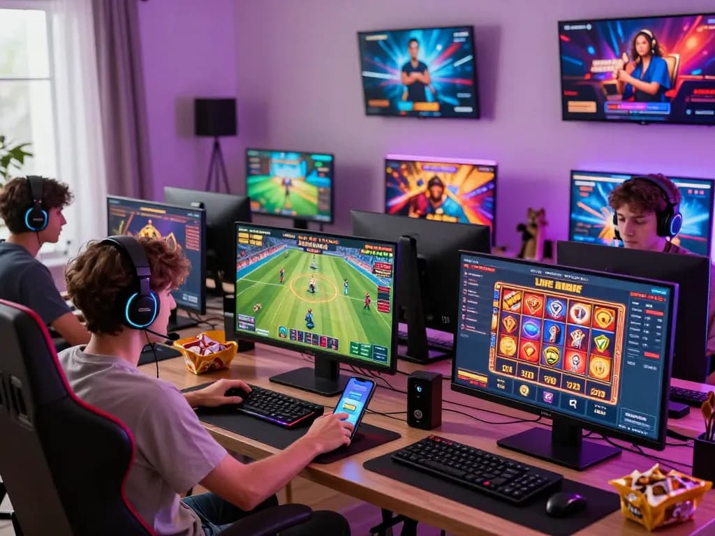 Engaged players using 68win online gaming platform with immersive gameplay.