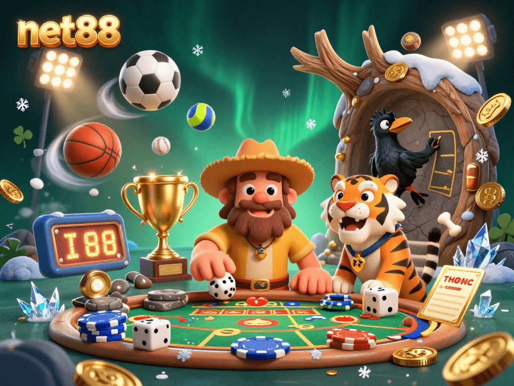 Experience thrilling moments at net88 with our prehistoric casino featuring dynamic sports elements and captivating characters.