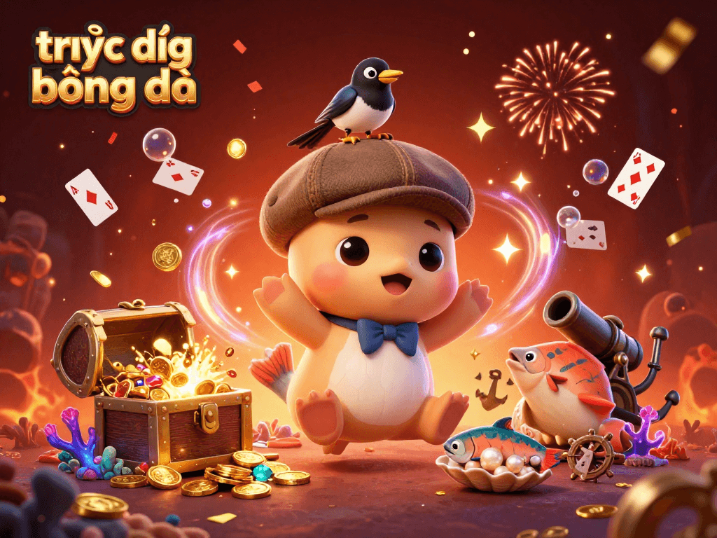 Experience trực tiếp bóng đá with a vibrant underwater casino adventure showcasing fun characters and engaging elements.