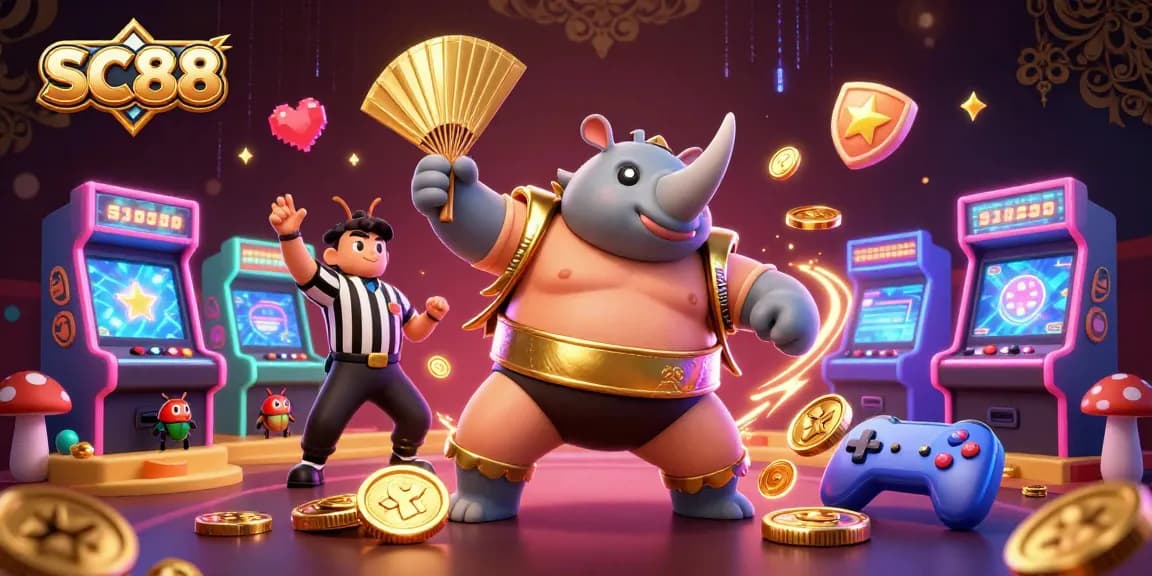 SC88 offers dynamic gambling experiences featuring colorful arcade machines and engaging characters.