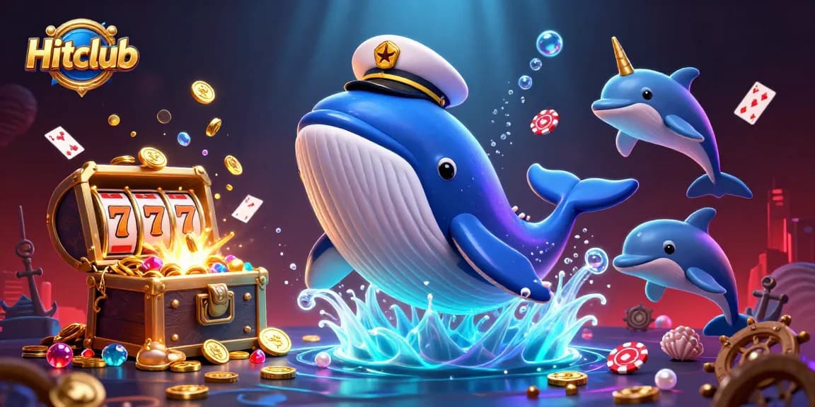 Experience the excitement of Hitclub's gaming treasures with captivating sea creatures and slot elements.