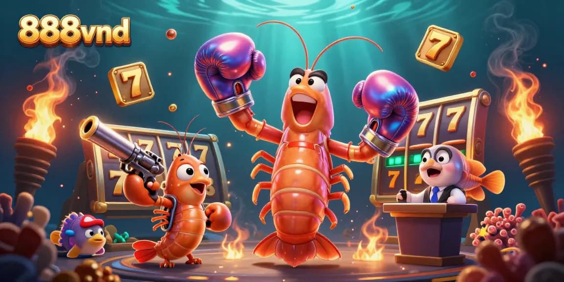 Experience the excitement of 888vnd with vibrant slot jackpots and lively underwater characters.
