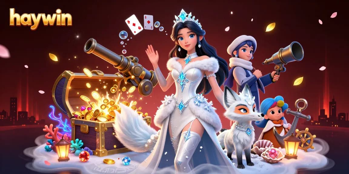 Experience epic wins with haywin's engaging casino theme, featuring a stunning 3D ice queen and dynamic game elements.