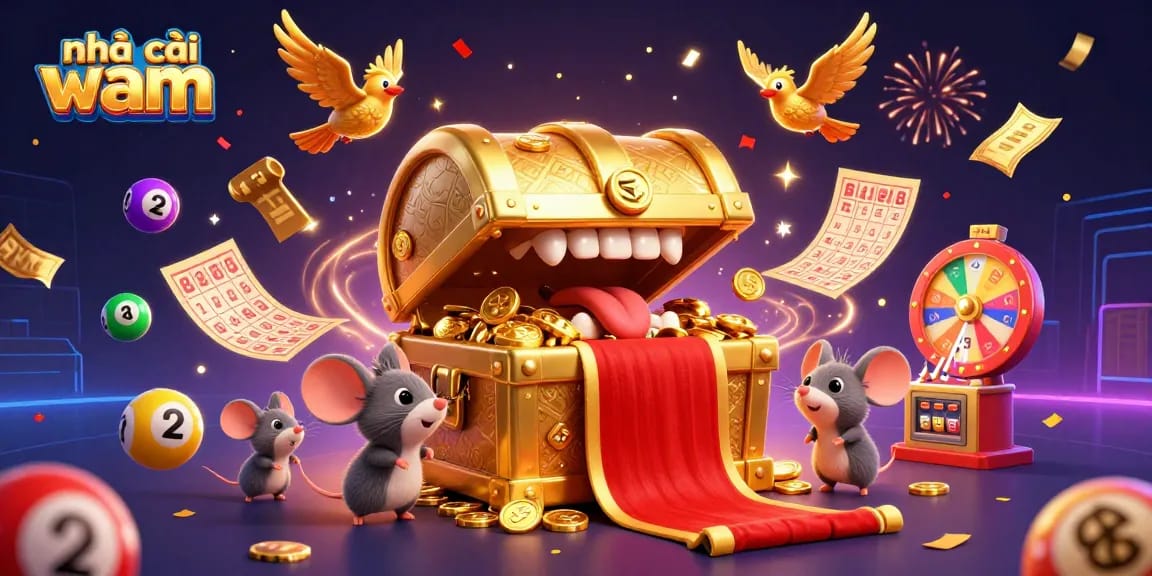 Engage with nhà cái vmax excitement as adventurer mice are lured by treasure and colorful lottery elements.