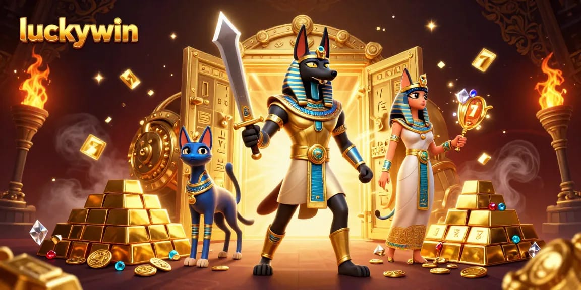 Experience thrilling gameplay at luckywin featuring ancient Egyptian symbols and treasures.