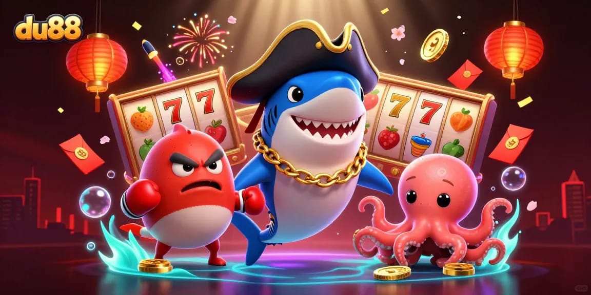 Engage with the excitement of du88 slots featuring vibrant characters and rich casino elements.