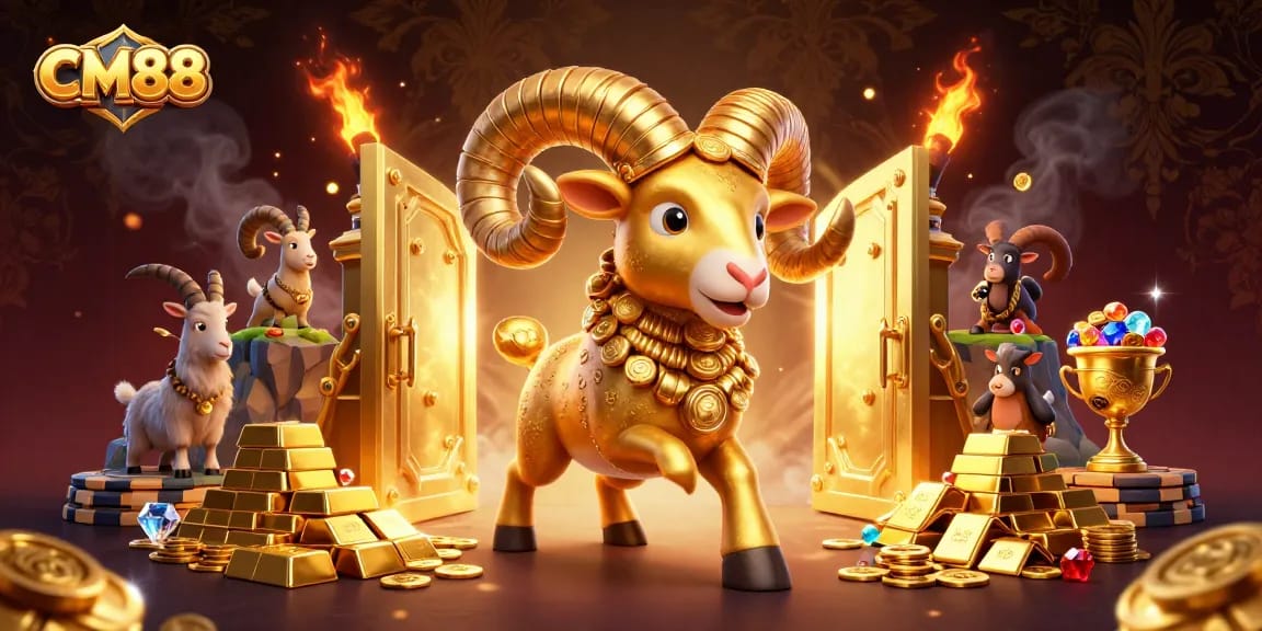 Experience CM88's thrilling casino adventure with a dynamic 3D illustration full of gold!