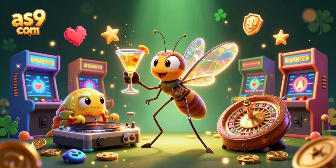 Engage with as9 com at a vibrant casino scene featuring animated characters and rich gaming elements.