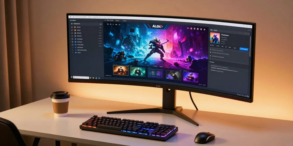 Alo8 gaming platform interface displayed on a modern developer workspace, showcasing advanced tech and software development.