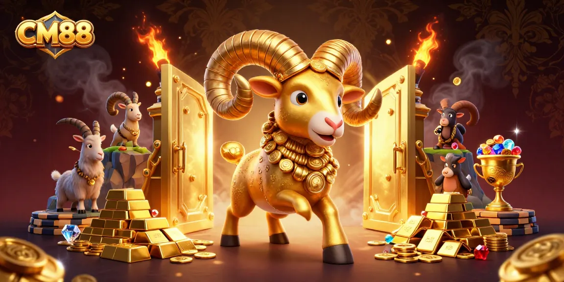 Experience CM88's thrilling casino adventure with a dynamic 3D illustration full of gold!