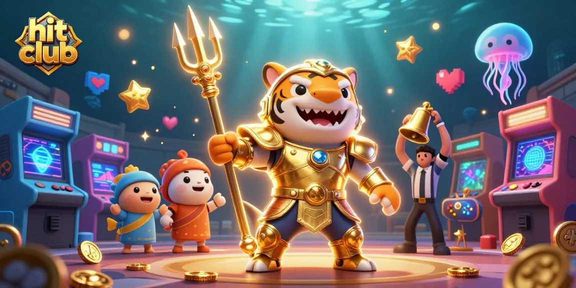 Join the thrilling hit club with a colorful underwater casino scene filled with vibrant arcade elements.