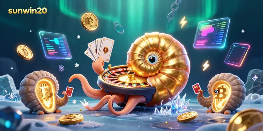 Experience thrilling gameplay at sunwin20 with 3D characters surrounded by crypto elements.