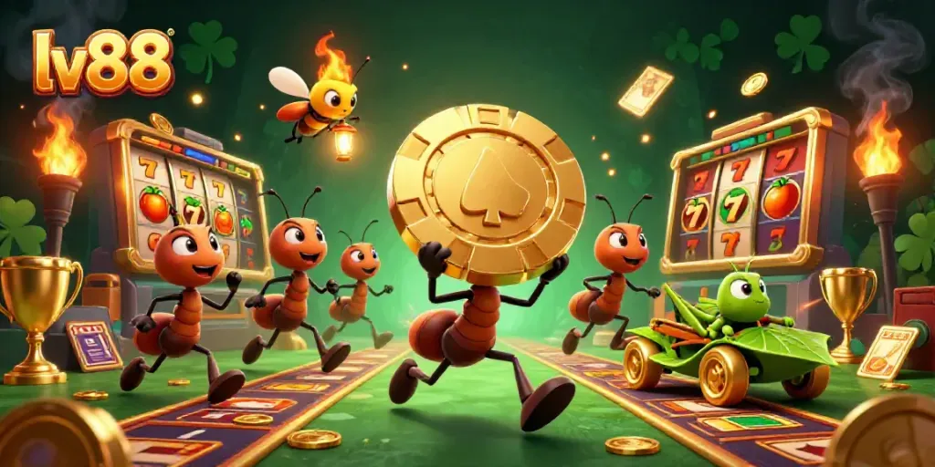 Experience the excitement of lv88 with a heist scene featuring dynamic casino elements.