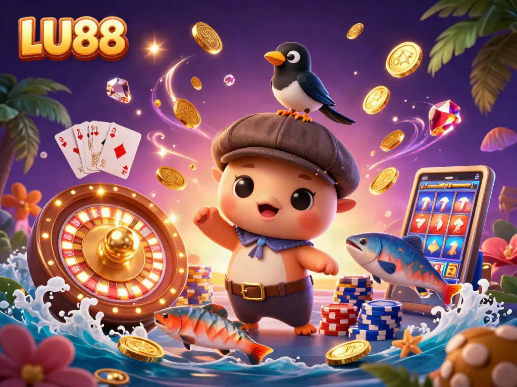 Experience thrilling LU88 casino action with charming characters and vibrant gaming elements.