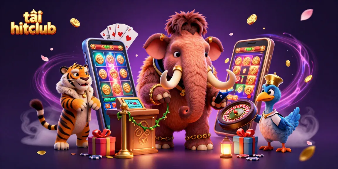 Players excitedly enjoy a vibrant casino scene while tải hitclub offers thrilling gaming adventures.