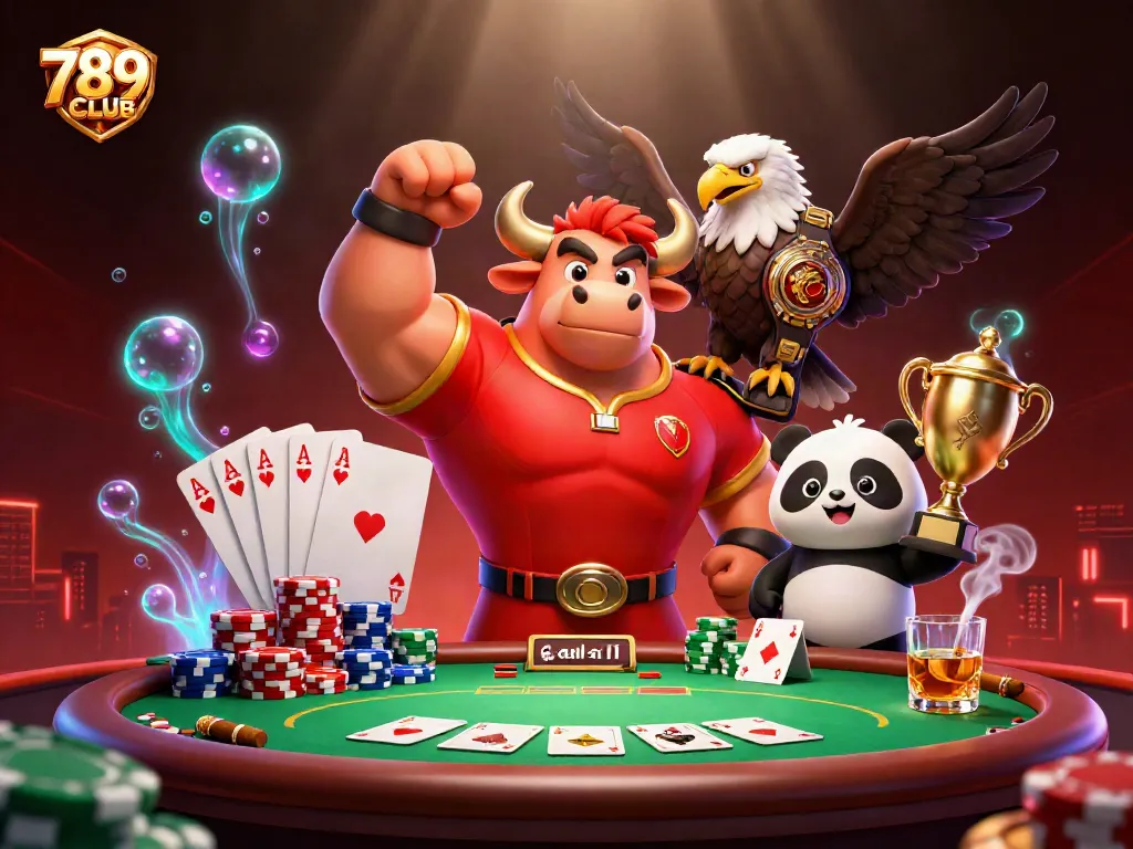 Experience thrilling victories at 789CLUB with vibrant casino game elements and dynamic characters.
