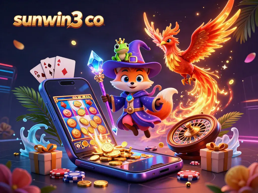 Experience the thrilling magic of sunwin3 co with an enchanting 3D casino scene full of excitement.