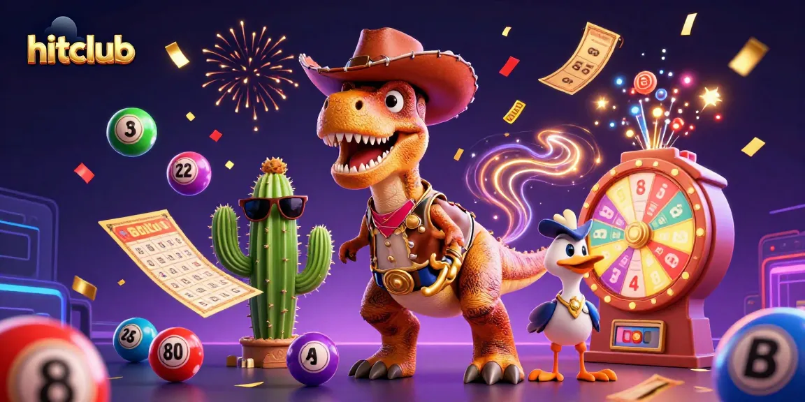 hitclub presents an exciting 3D cartoon casino scene with vibrant elements and dynamic gambling action